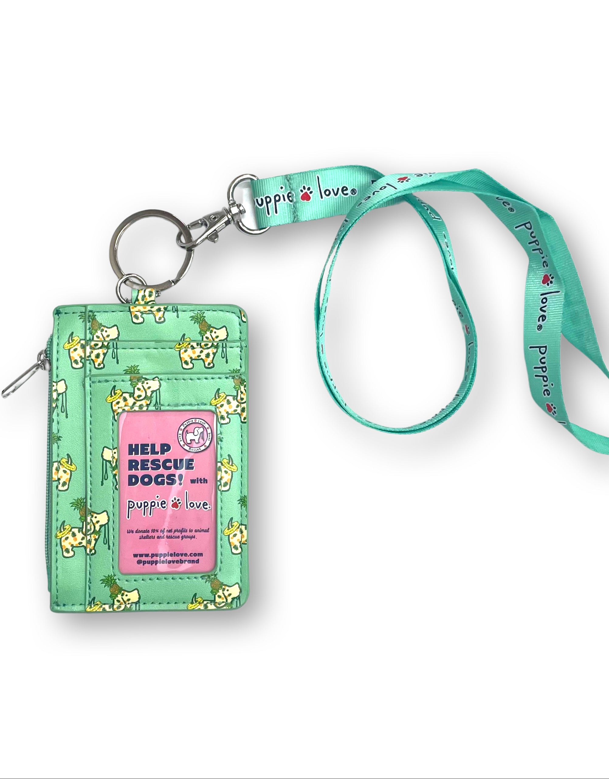 PINEAPPLE PUP ZIP ID LANYARD – Puppie Love