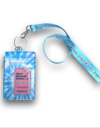 WILDFLOWER TIE DYE ZIP ID LANYARD - Puppie Love