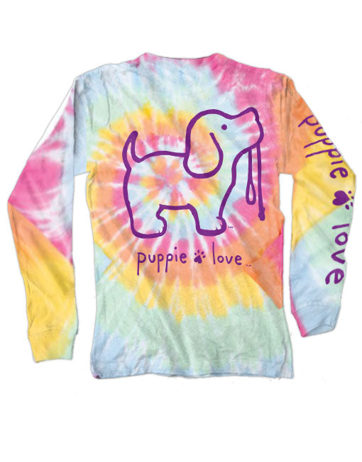 TIE DYE #2 PUP, ADULT LS - Puppie Love