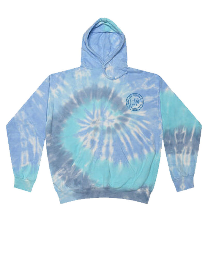 LAGOON TIE DYE PUP, ADULT HOODIE - Puppie Love