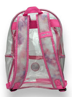 CLEAR BACKPACK, PINK TIE DYE TRIM - Puppie Love