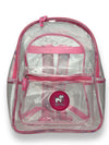 CLEAR BACKPACK, PINK TIE DYE TRIM - Puppie Love