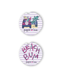 BEACH BUM PUP CAR COASTER - Puppie Love