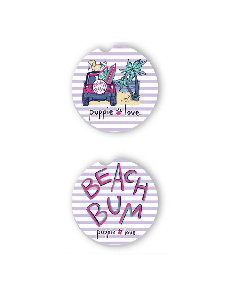 BEACH BUM PUP CAR COASTER - Puppie Love