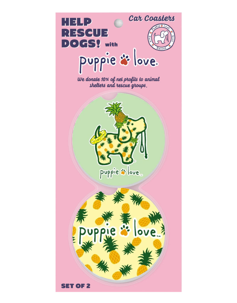 PINEAPPLE PUP CAR COASTER - Puppie Love