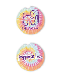 TIE DYE PUP CAR COASTER - Puppie Love