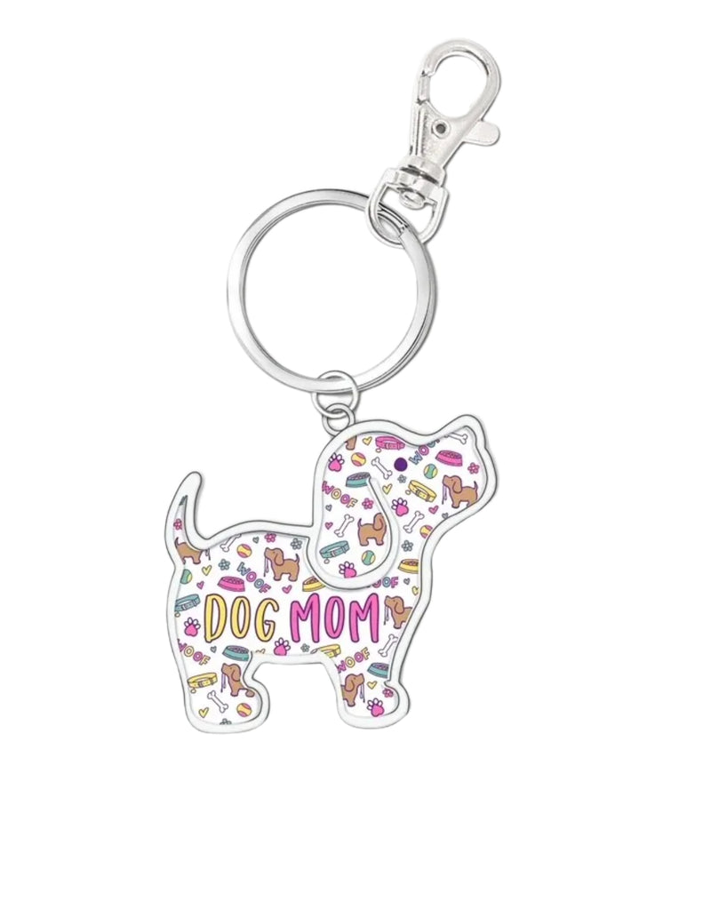 DOG MOM PATTERN PUP KEY RING - Puppie Love