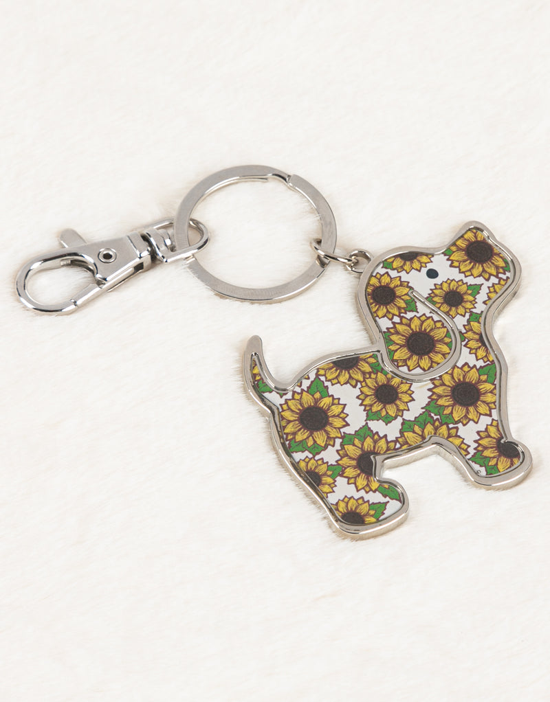 SUNFLOWER PUP KEY RING - Puppie Love