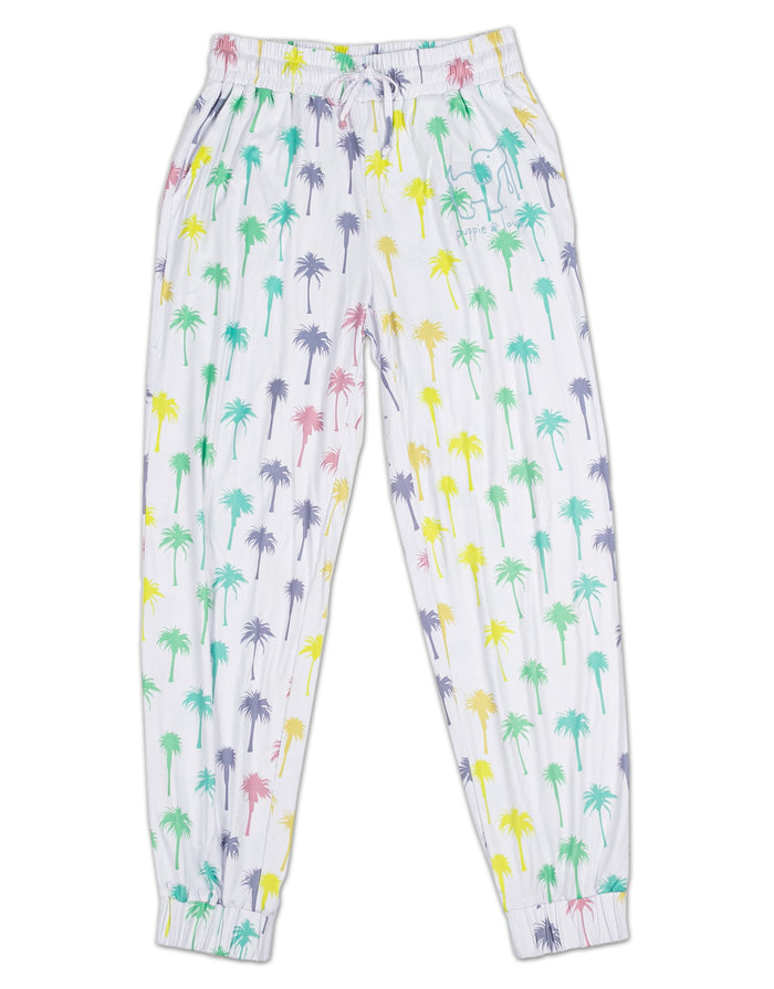 RAINBOW PALM LOUNGE PANTS - Puppie Love