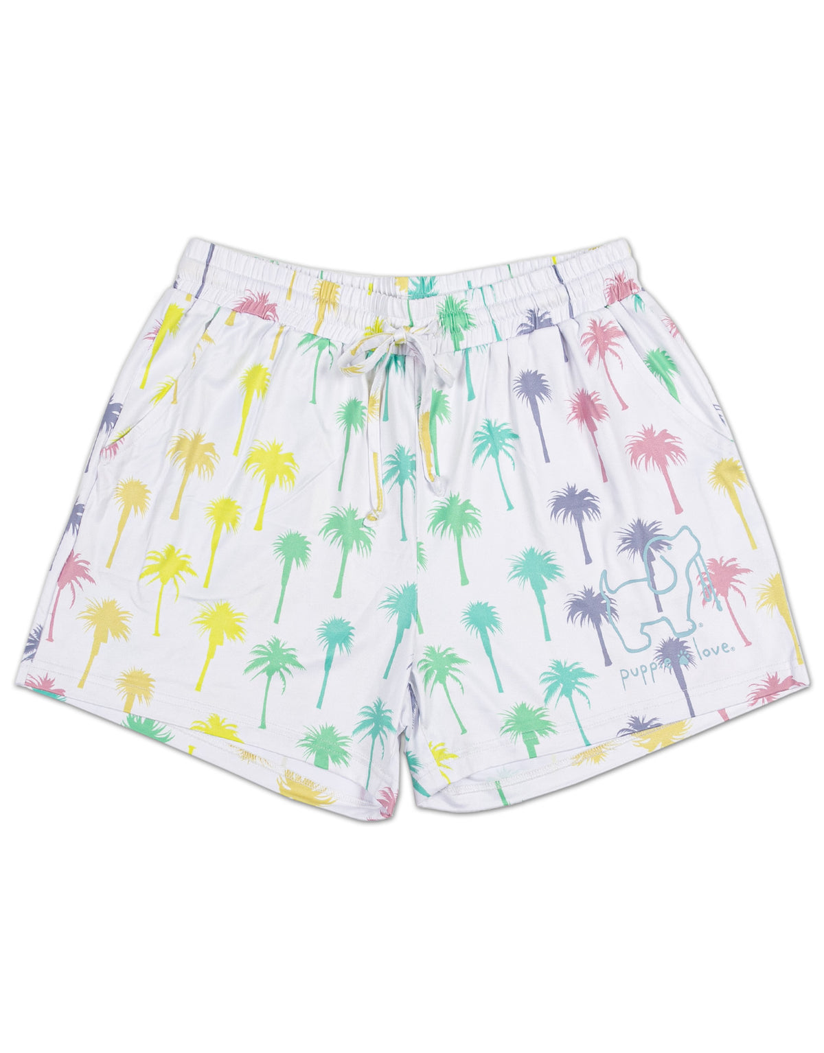 RAINBOW PALM LOUNGE SHORTS - Puppie Love