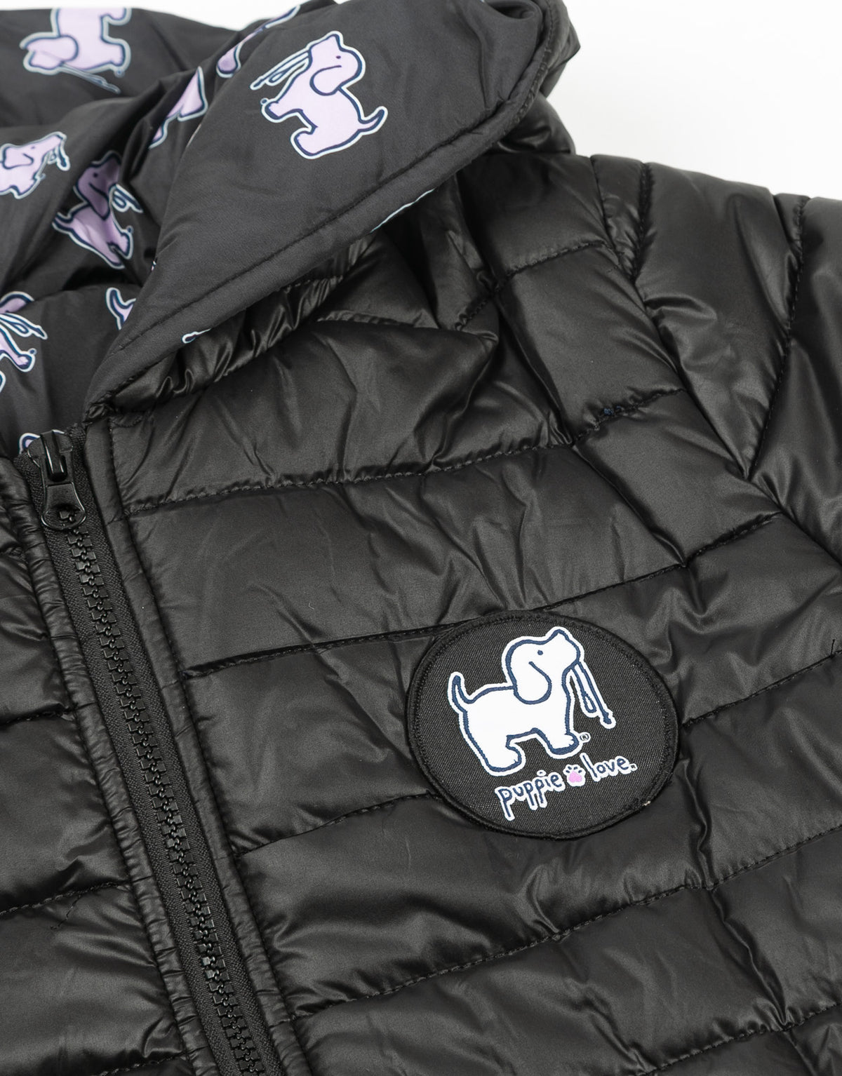 BLACK PUFFER JACKET - Puppie Love