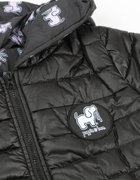 BLACK PUFFER JACKET - Puppie Love