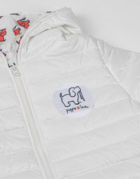 WHITE  PUFFER JACKET - Puppie Love