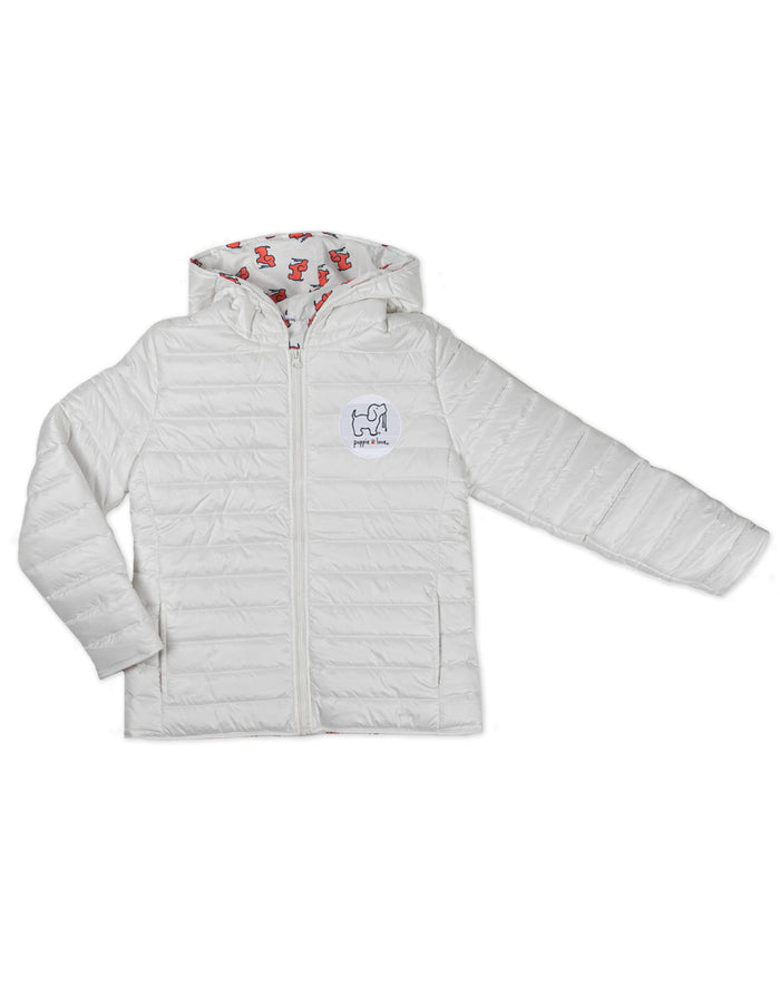 WHITE  PUFFER JACKET - Puppie Love