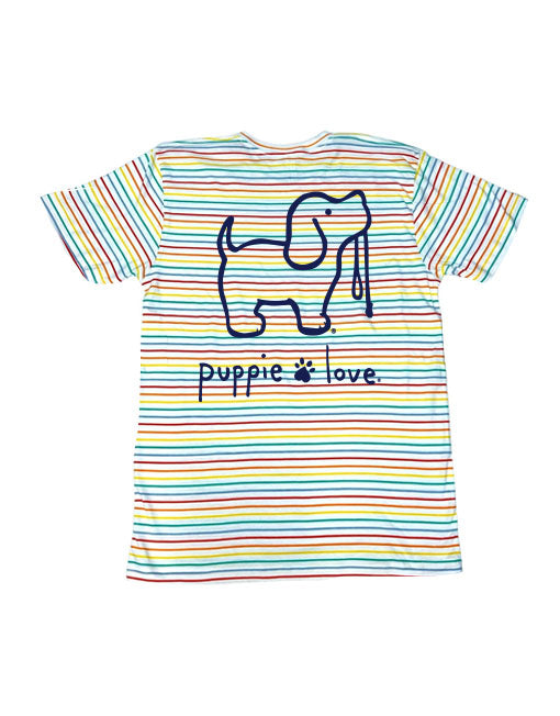 RAINBOW STRIPE LOGO PUP - Puppie Love