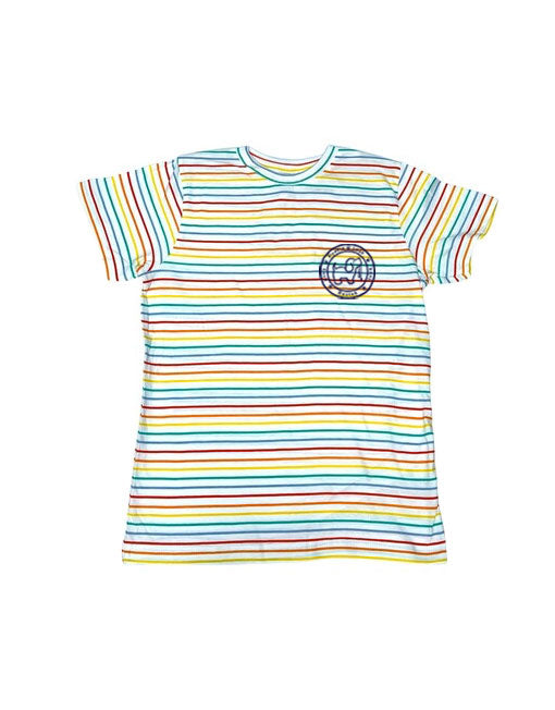 RAINBOW STRIPE LOGO PUP, YOUTH SS - Puppie Love