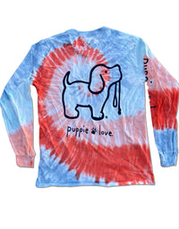 SUNBURST TIE DYE PUP, ADULT LS - Puppie Love