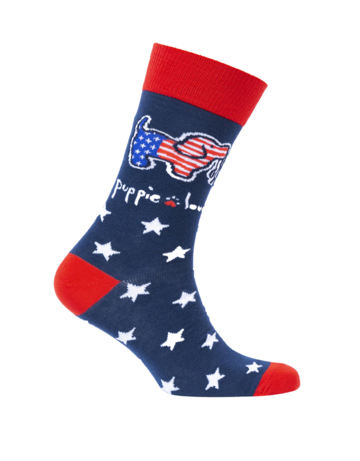 ADULT CREW SOCK, USA - Puppie Love