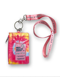 AERIAL TIE DYE ZIP ID LANYARD - Puppie Love