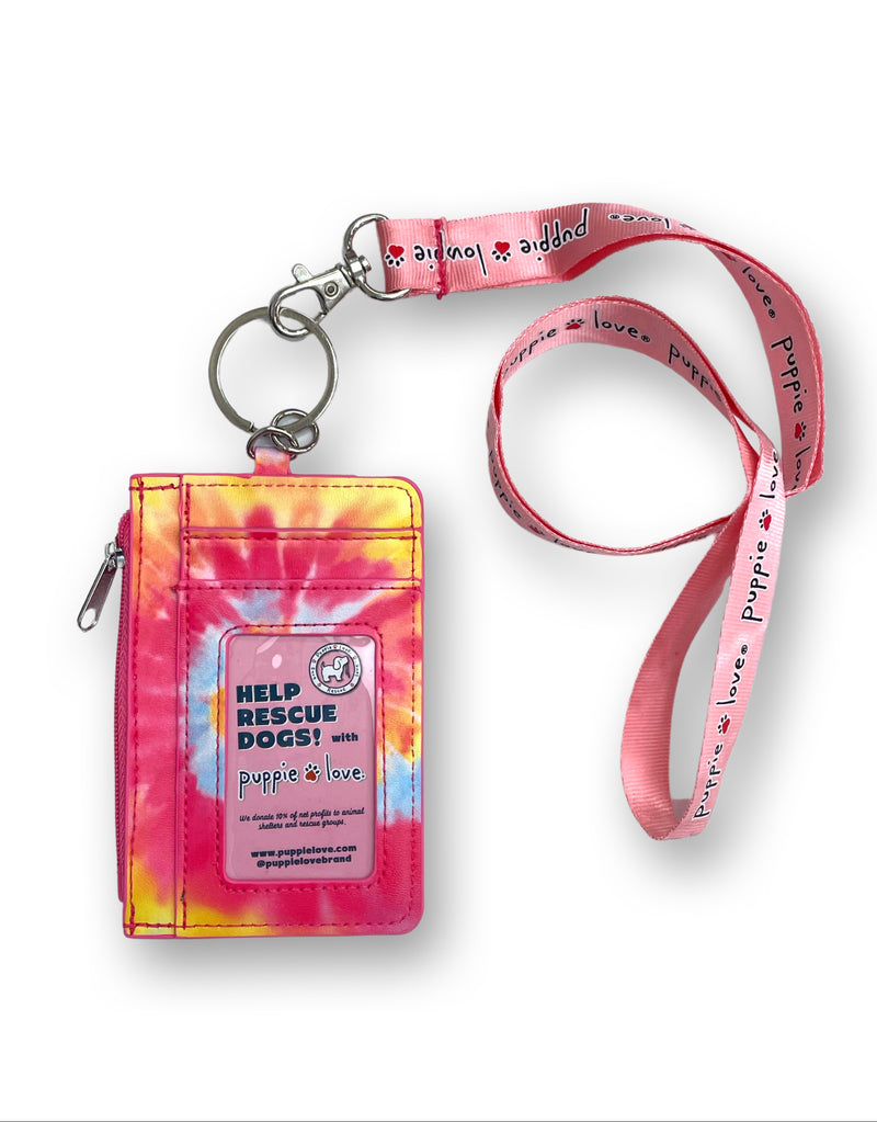 AERIAL TIE DYE ZIP ID LANYARD - Puppie Love