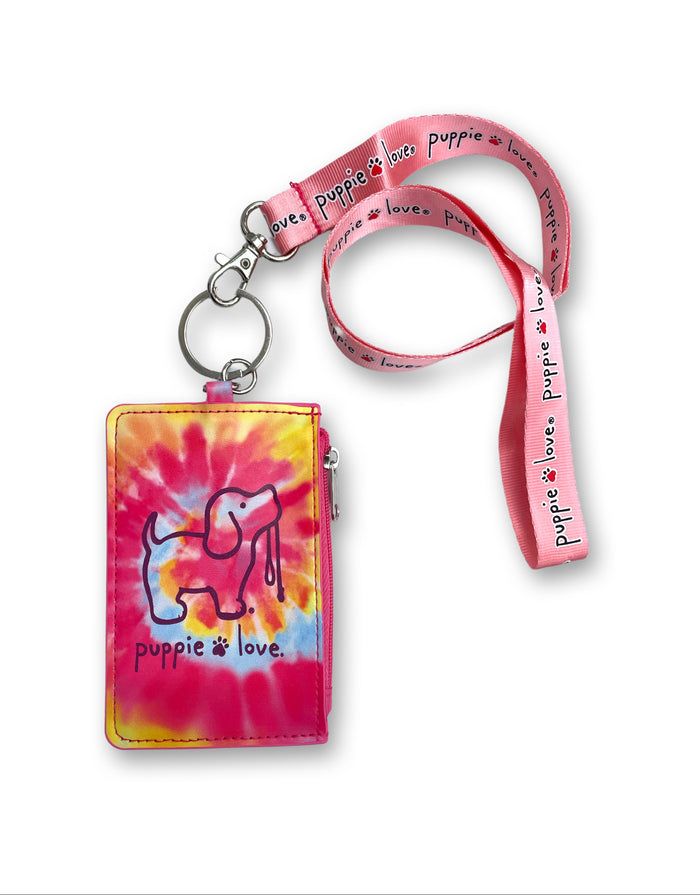 AERIAL TIE DYE ZIP ID LANYARD - Puppie Love