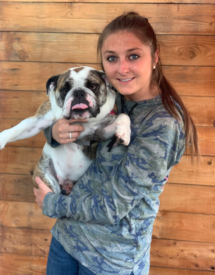 CAMO LOGO PUP, ADULT HOODIE TEE - Puppie Love