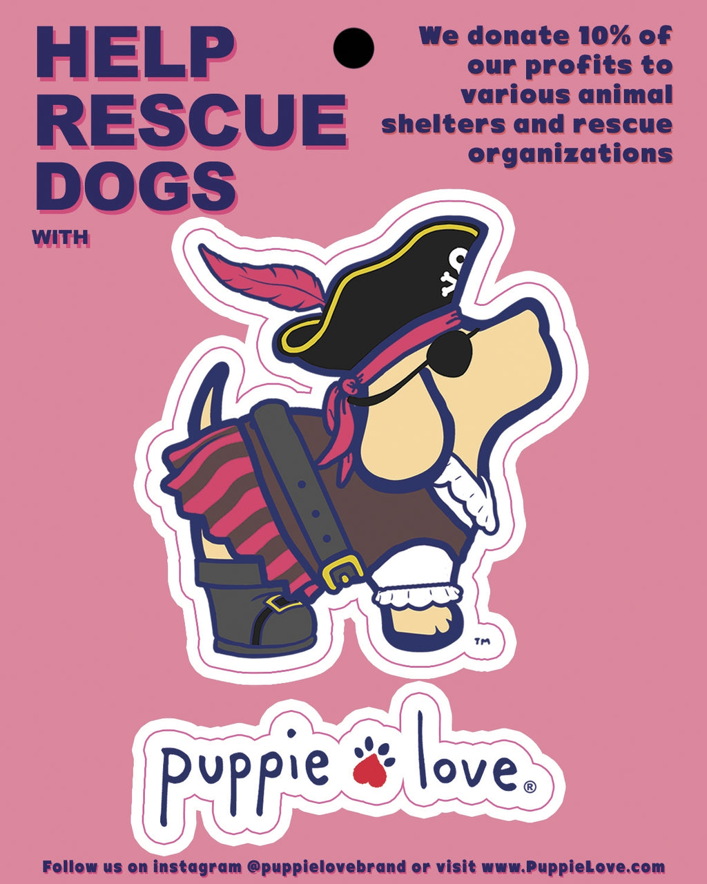 PIRATE PUP DECAL - Puppie Love