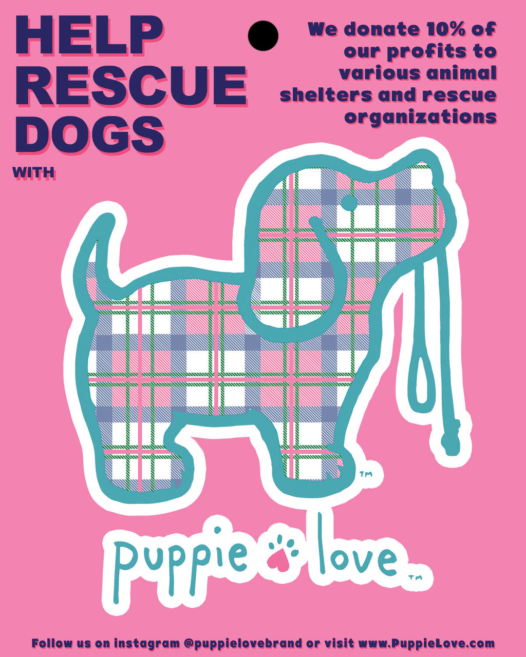 PLAID PUP DECAL - Puppie Love