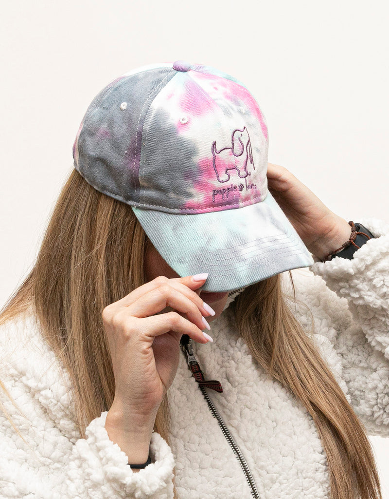 COTTON CANDY TIE DYE BASEBALL HAT - Puppie Love