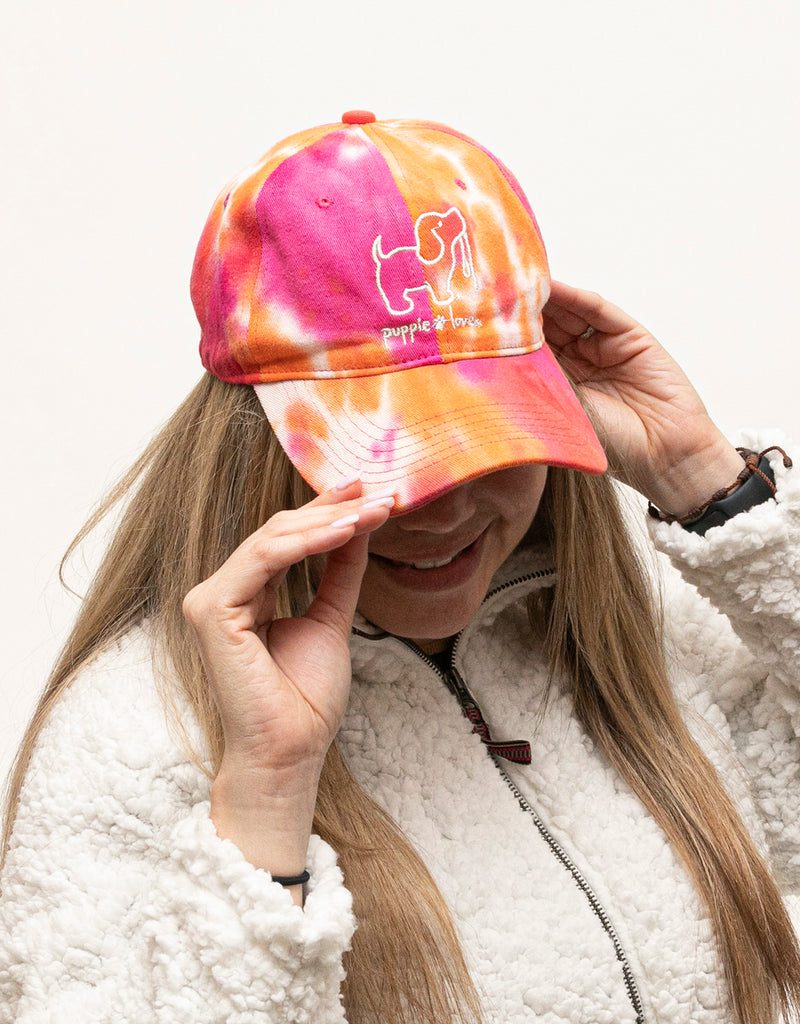 SUNSET TIE DYE BASEBALL HAT - Puppie Love