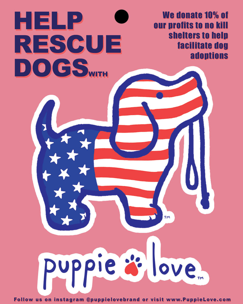 USA PUP DECAL - Puppie Love