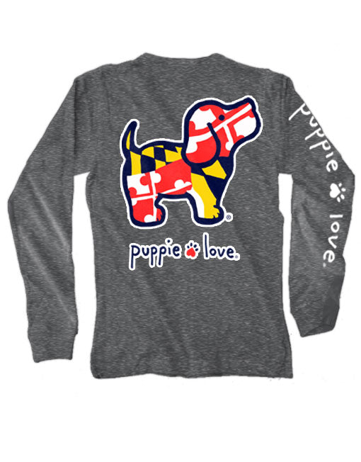 MARYLAND FLAG PUP, ADULT LS - Puppie Love