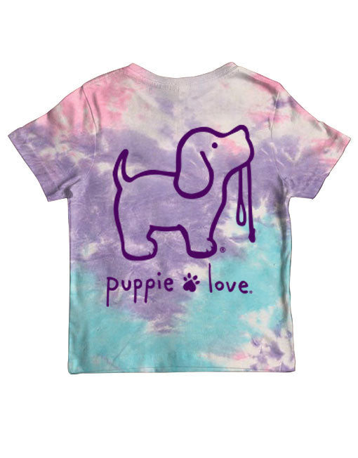 COTTON CANDY TIE DYE PUP, YOUTH SS - Puppie Love