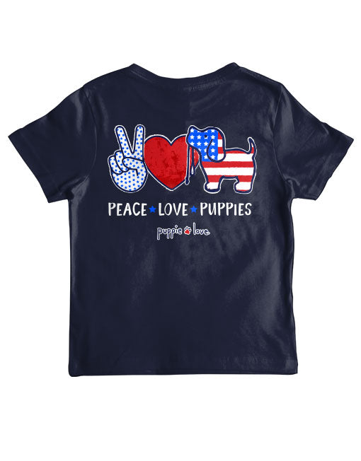 PEACE, LOVE, PUPPIES, YOUTH SS - Puppie Love